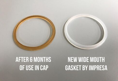 IMPRESA [4 Pack] Wide Cap Gasket For Klean Kanteen Cafe Cap - No BPA, Phthalate or Latex O'Rings/Seals - Maintenance Kit in Saudi Arabia