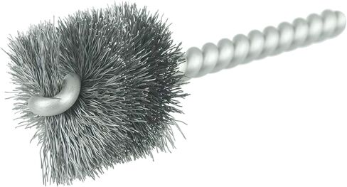 Weiler 21079 1-1/8" Power Tube Brush, .008" Steel Wire Fill, 1" Brush Length, Made in the USA in Saudi Arabia