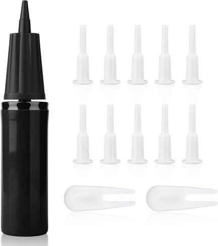 Exercise Ball Pump Kits, Hand Air Pump for Inflatables Ball with 10pcs Short Plugs & 2pcs Plug Pullers Yoga Ball Inflator Pump Accessories in Saudi Arabia