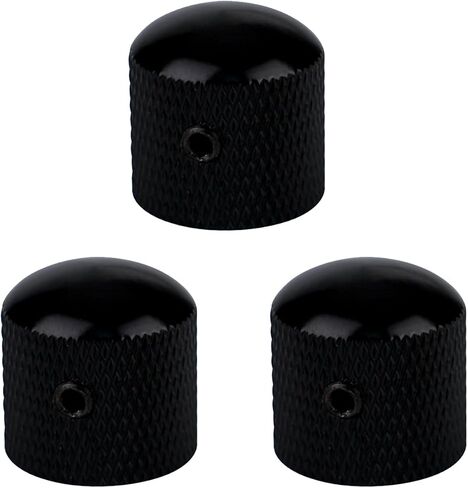 3Pcs Metal Guitar Volume Tone Konbs Black Dome Guitar Speed Control Knobs with Allen Keys Screws Set for Fender Strat Telecaster Gibson Les Paul Guitar Bass Accessories (Matte Black) in Saudi Arabia