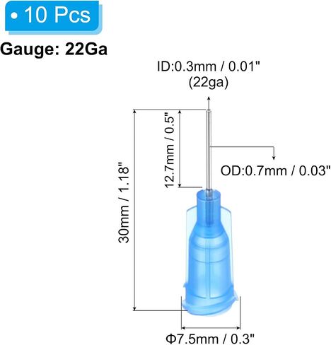 باتيكل 14Ga × 0.5 بوصة نصائح إبرة الاستغناء، 10 قطع الفولاذ المقاوم للصدأ والبلاستيك الغراء إبرة أنبوب نصائح حادة مع قفل Luer لقضيب زيت الغراء، الفاكهة الخضراء in Saudi Arabia