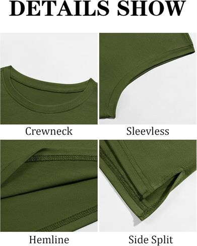 Runcati Men's Sleeveless Tank Tops Crewneck Casual Workout Gym Cut Off Muscle Fit T Shirt in Saudi Arabia
