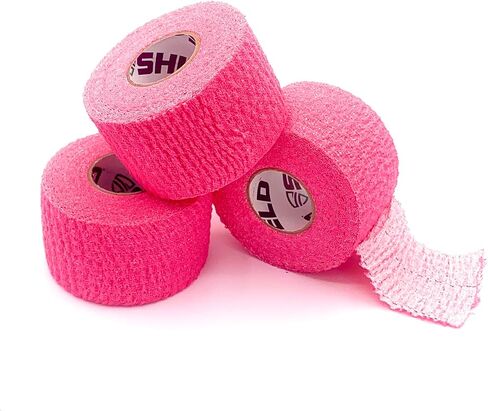 SHIELD | Weightlifting Tape - Made in USA, Hook Grip, Cross-Training, WOD Grip Tape 3-Pack– Durable, Non-Slip, Comfortable Stretchy Athletic Tape – Thumb, Wrist, Finger Protection (Pink) in Saudi Arabia