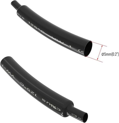 Heat Shrink Tubing 50mm(1.97 in) Dia 1M(3.28 ft) Long 2:1 Ratio Wire Connectors Kit Wrap Tube Can Be Used for Batch Shrinkage Treatment Waterproof Loom Gun Electrical Tape Polyolefin Black in Saudi Arabia