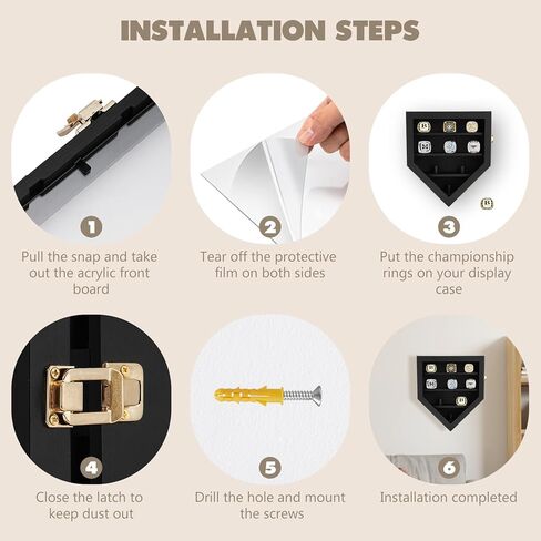 quuren بطولة حلقة عرض القضية، 9 المشاركات حلقة البيسبول حلقة عرض القضية، جدار جبل صندوق الظل الخشبي الرياضة حلقة عرض حالة للبيسبول كرة السلة كرة القدم الكرة اللينة جائزة حلقة تذكارية مروحة in Kuwait