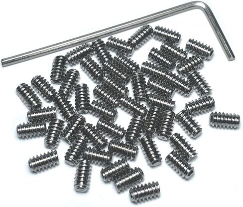 50pcs Set Screws 6-32 x 1/4 inch 304 Stainless Steel Allen Head Hex Hexagon Socket Set Screws with 1/16 Allen Wrench,Set Grub Screws Hex Allen Head Socket Set Screws.(1/4" Length) in Saudi Arabia