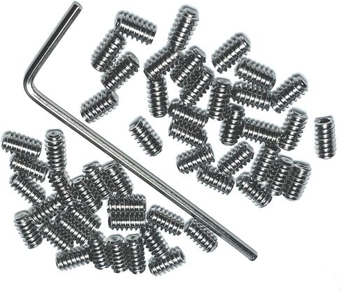 50pcs Set Screws 6-32 x 1/4 inch 304 Stainless Steel Allen Head Hex Hexagon Socket Set Screws with 1/16 Allen Wrench,Set Grub Screws Hex Allen Head Socket Set Screws.(1/4" Length) in Saudi Arabia