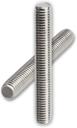 Threaded Rods M10 x 60mm, Fully Threaded Rod 304 Stainless Steel, Fully All Threaded Studs M10-1.5 Thread Pitch for Anchor Bolts, Clamps, Hangers, U-Bolts - 10Pcs in Saudi Arabia