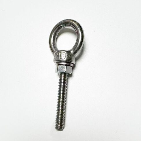 304 Stainless Steel Eye Bolt, 5 PCS M6 Heavy Duty Lifting Ring 1.2" Threaded Eyebolt Shoulder Eye Bolts with Nuts and Flat Washers(Thread Length 30mm) in Saudi Arabia
