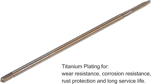 uxcell Spiral Point Threading Tap M5 x 0.8, Metric Cobalt HSS (High Speed Steel) Titanium Plated Machine Straight Flute Thread Tap H2 Tolerance Grade in Saudi Arabia