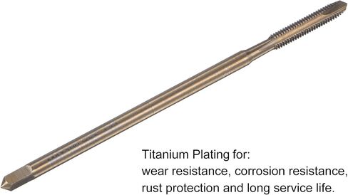 uxcell Spiral Point Threading Tap M5 x 0.8, Metric Cobalt HSS (High Speed Steel) Titanium Plated Machine Straight Flute Thread Tap H2 Tolerance Grade in Saudi Arabia