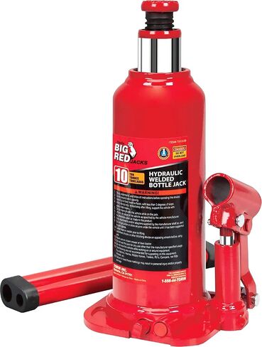 BIG RED T90203B-1 Torin Hydraulic Welded Bottle Jack, 2 Ton (4,000 lb.) Capacity, Red in Saudi Arabia