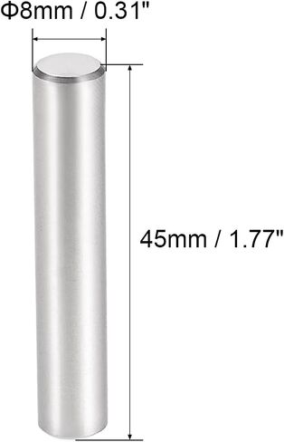 uxcell 8 x 45mm(Approx 5/16") Dowel Pin 304 Stainless Steel Wood Bunk Bed Dowel Pins Shelf Pegs Support Shelves 2Pcs in Saudi Arabia