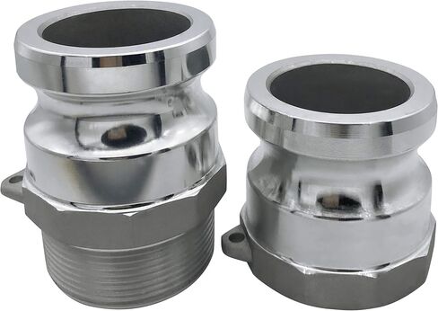 (2 Pack) Global Cam & Groove Hose Fitting Aluminum Type A 2″ Male Camlock x 2″ Female NPT in Saudi Arabia