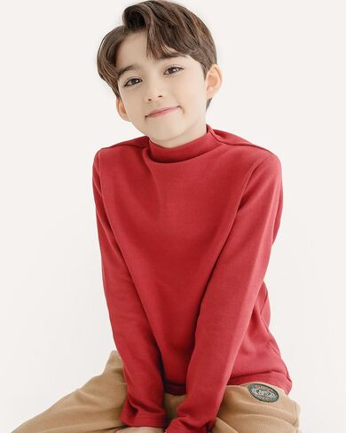 CUNYI Mock Neck Shirts for Kids Girls Boys Long Sleeve Tops Unisex Tees in Saudi Arabia
