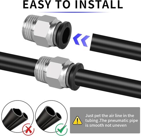 MuHize 40PCS Air Hose Fittings - Upgraded NPT Push to Connect Fittings Kit Quick Connect 1/2 1/4 3/8 inch Pneumatic Tee Straight Elbow and Male Straight Quick Release Air Line Fittings in Saudi Arabia