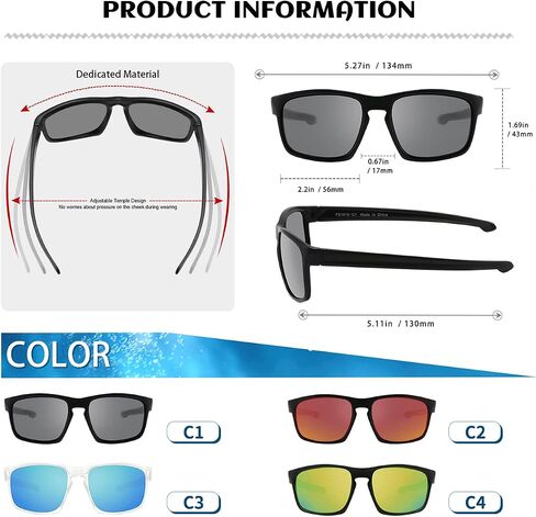 MALIDAK Floating Sunglasses, Polarized Sunglasses With UV400 Protection Lenses, TPX Floating Sunglasses For Water Activities in Saudi Arabia
