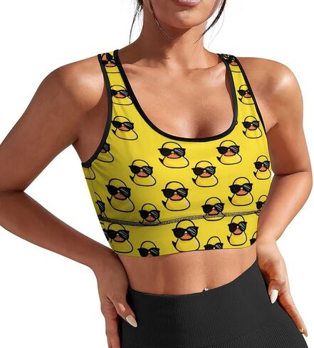 Sports Bras for Women Funny Yoga Crop Tank Tops for Exercise Athletic Workout Running Cycling Gym S-2XL in Saudi Arabia
