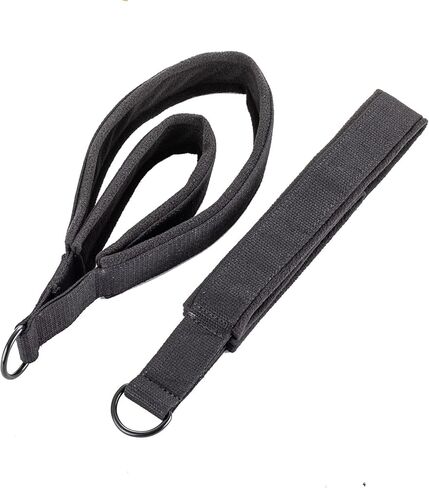 أشرطة حلقية لمصلح البيلاتس: أشرطة بمقبض مزدوج مع حلقة على شكل حرف D لمعدات اللياقة البدنية. أشرطة تمارين اللياقة البدنية للقدمين لتمارين اليوغا والجيم المنزلي in Kuwait