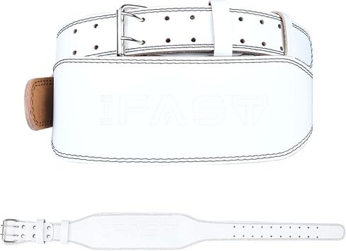Leather Weight Lifting Belt, Men & Women 4 Inch Wide Strength Training Belt with Metal Buckle & Padded Lumbar Support Adjustable Heavy Duty Workout Equipment for Deadlift Power Lifting Cross Training and Squats Exercise in Saudi Arabia