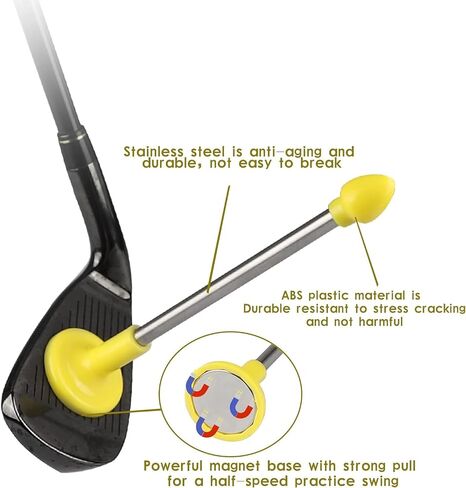Golf Training Aids - Magnetic Club Golf Alignment stick Demonstrating Correct Golf Swing Aim Accessories, Magnet Lie Angle golf Tool Training Aids Visualize and Align Your Golf Shot in Saudi Arabia