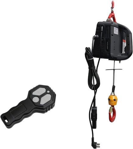 Electric Hoist, 1100lbs Electric Winch 110v with Remote, Portable Winch, Hoist Lift, 25ft Height HQZJ-1100-7.6-B in Kuwait