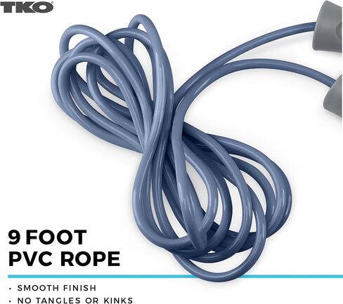 TKO Tonal Adjustable 9-Foot-Long Jump Rope with Non-Slip Handles | Lightweight Jump Rope for Boxing, Cardio Exercise and General Fitness Workouts in Saudi Arabia
