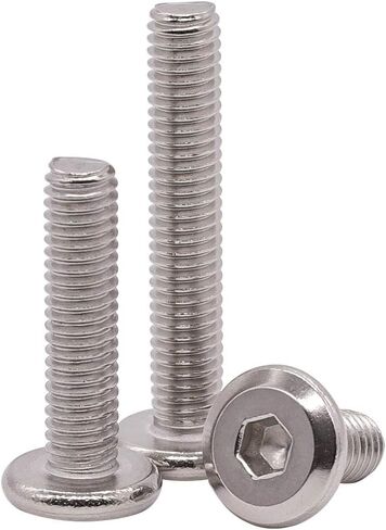 M6-1.0 x 25mm (25 PCS) Hex Socket Head Cap Screws Furniture Screws, 304 Stainless Steel 18-8, Round Head Connector Screws for Furniture,Binding Screws in Saudi Arabia
