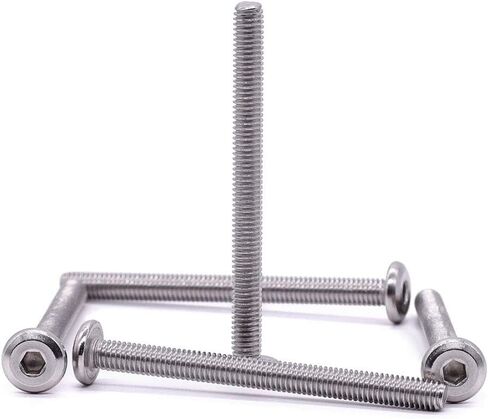M6-1.0 x 25mm (25 PCS) Hex Socket Head Cap Screws Furniture Screws, 304 Stainless Steel 18-8, Round Head Connector Screws for Furniture,Binding Screws in Saudi Arabia