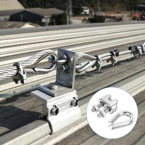 PATIKIL 1/8" Wire Rope Kit, 60 Pack M3 Wire Rope Cable Clamps & Stainless Steel Thimbles for 1/8" Diameter Wire Rope Rigging in Saudi Arabia