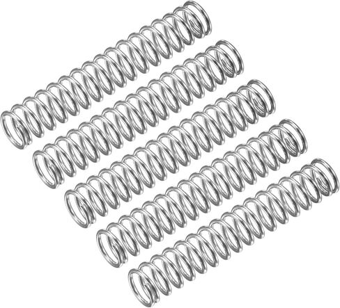 uxcell Compression Spring, 15Pcs 304 Stainless Steel, 16mm OD, 1mm Wire Size, 50mm Free Length, Silver Tone in Saudi Arabia