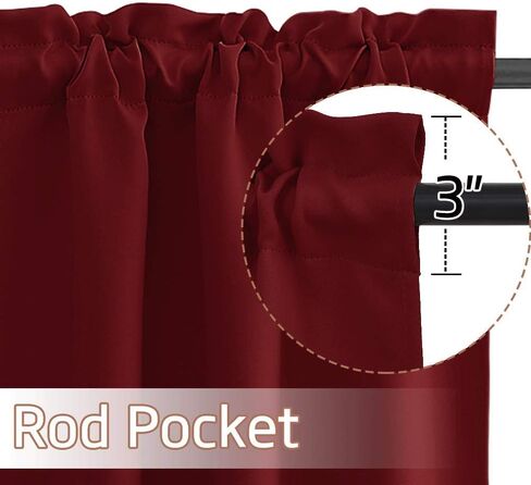 NICETOWN Bathroom Window Curtains - Rod Pocket Blackout Curtains Small Window Short Drapes for Kitchen Bedroom Living Room Kids Nursery Room RV, W29 x L30 inch per Panel, Pure White, 2 Panels in Saudi Arabia