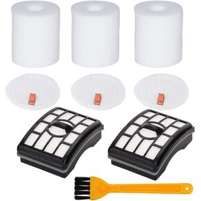 HIFROM Replacement HEPA Filter Foam Filter Felt Filter with Cleaning Brush Replacement for Shark Rotator Pro Lift-Away NV500 NV501 NV505 NV552 UV560 Replace XHF500 XFF500 (Bundle of 9)