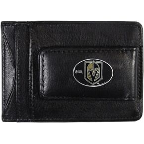 NHL Siskiyou Sports Mens Vegas Golden Knights Leather Cash & Cardholder One Size Black