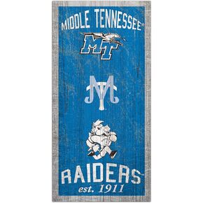 علامة تراث MTSU للجنسين من Fan Creations NCAA Middle Tennessee State Blue Raiders للجنسين، لون الفريق، 6 × 12