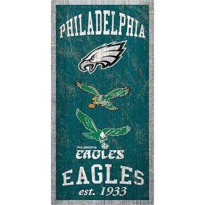 Fan Creations NFL Philadelphia Eagles Unisex Philadelphia Eagles Heritage Sign, Team Color, 6 x 12