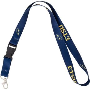 Desert Cactus East Tennessee State University ETSU Buccaneers Bucs Car Keys ID Badge Holder Lanyard Keychain Detachable Breakaway Snap Buckle (Blue)