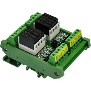 DIN Rail Mount AC/DC 5V 12V 24V SPST-NO 5Amp Power Relay Module (AC/DC 5V, 16 Channels)