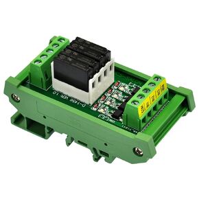 DIN Rail Mount AC/DC 5V 12V 24V SPST-NO 5Amp Power Relay Module (AC/DC 5V, 16 Channels)