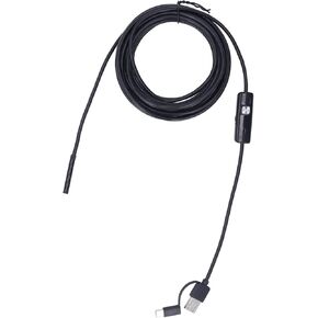 Endoscope, IP67 Waterproof Borescope Inspection 2.0 Megapixels HD Snake Camera for Android and iOS Smartphone, Phone, PAD, Black, Compatible with Micro U