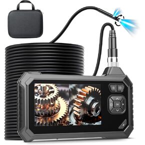 كاميرا Hopefox Borescope، كاميرا منظار بعدسة مزدوجة بدقة 1080 بكسل عالية الدقة مع 8 مصابيح قابلة للتعديل وكاميرا أنبوبية قابلة للدوران 360 درجة، شاشة IPS 4.3 بوصة IP67 مقاومة للماء، كابل شبه صلب مع 32 قدمًا، 2000 مللي أمبير في الساعة in Kuwait