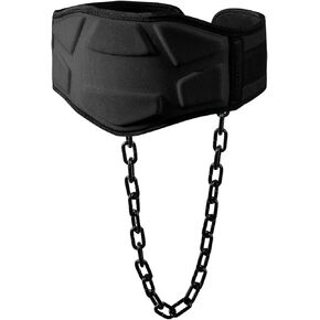 Dip Belt With Chain Weighted Belt for Pullups - Heavy Duty Dip Belt with Chain & Weighted Belt for Workout - Weighted Pull Up Belt for Weightlifting Men & Women