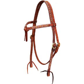 Horse Western Leather Horse Tack Knotted Rhinestone Bridle 78202
