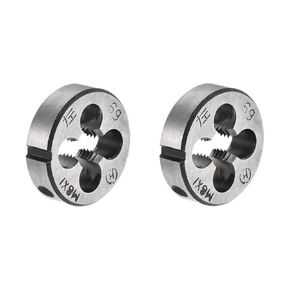 uxcell M10 X 1.25 Metric Round Die, Machine Thread Left Hand Threading Die, Alloy Tool Steel Screw Thread Cutting Die, 2pcs