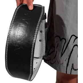 Fashion Leather Fitness Weight Lifting Belt for Men & Women（4 inch wide）Gym Weight Belt Lumbar Back Support for Workout Squat Deadlift Training Weight Training Belt