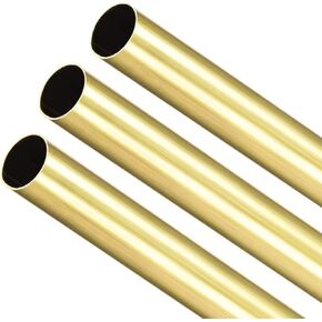 3 Pcs Brass Round Tube H65 Copper Tubes Pipe 300mm Length 1mm OD 0.2mm Wall Thickness Seamless Straight Pipe Tubing