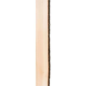 Live Edge Pine Shelf, 4 Feet Long, Varying 5-8 Inches Wide, Ready to Finish, Brown