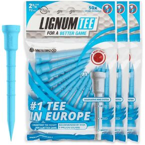 LIGNUM Unbreakable Microwood Golf Tees 50x More Durable/Adjustable Golf Tee/Innovative Wood Fiber and Natural Adhesives/Golf Tee, Golf Tees, Tees Golf, Golf Ball Tees/Pack of 3