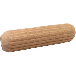 Milescraft 5303-1/2in diameter x 1-1/2in long Fluted Wooden Dowel Pins With Chamfered Ends for Easy Installation - 20pcs - Ideal for Woodworking Projects-Made of Hardwood