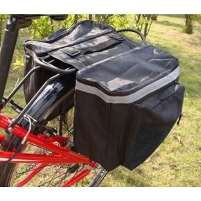Double Bike Panniers Yosoo Water resistant Cycling ycle Bike Pannier Rear Bag Rack Trunk Rack Back Rear Tail Carrier Trunk Double Pannier Bag (Black)